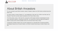 Desktop Screenshot of britishancestors.com
